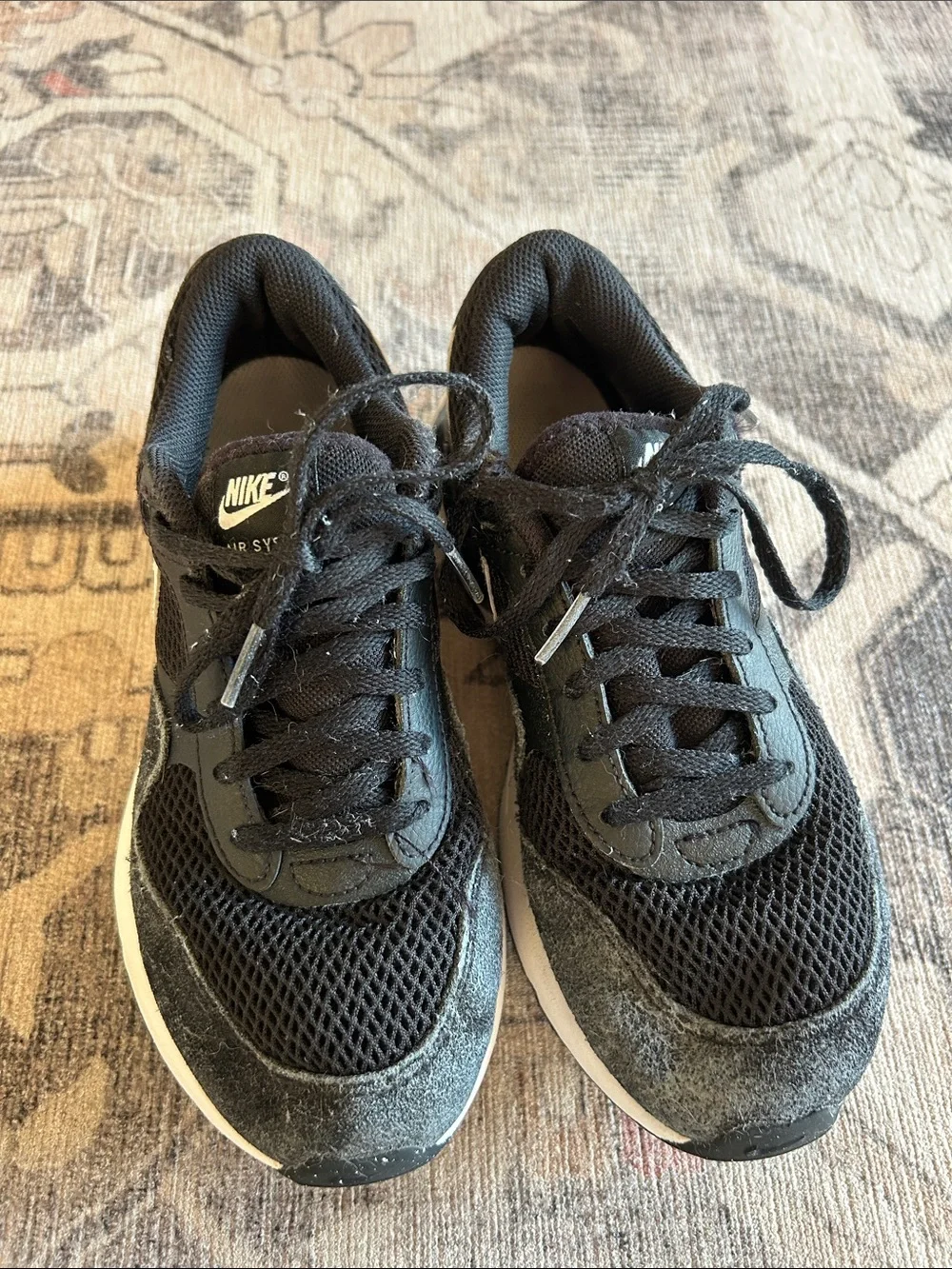 Nike Black and White Kids Sneakers